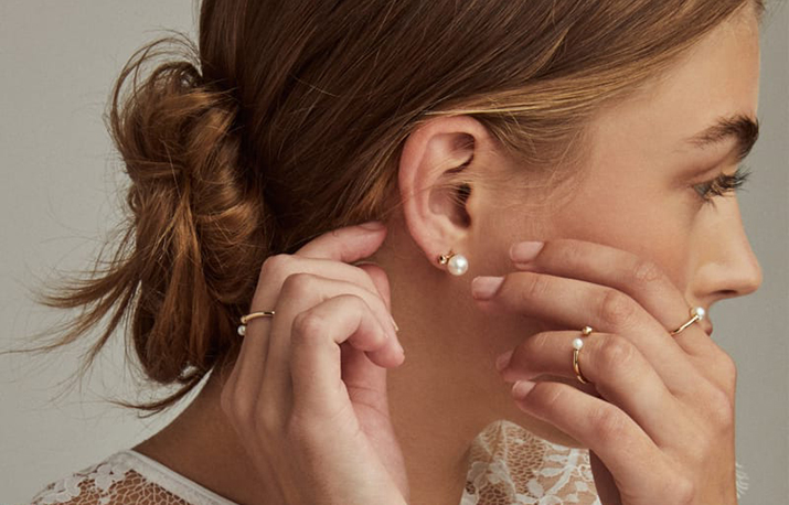 образ с серьгами и жемчугом сваровски