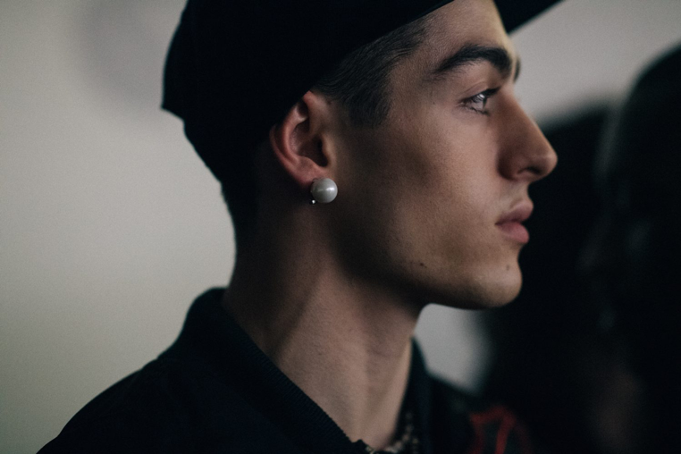 мужская серьга