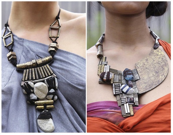 массивные этнические колье