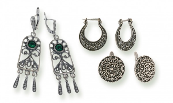 набор сережек в славянском стиле