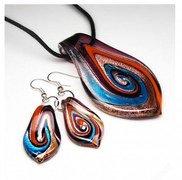 набор украшений из венецианского стекла